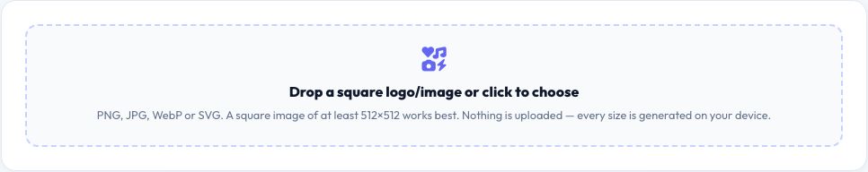 Screenshot of the free Favicon Generator (Multi-Size ICO & PNG) tool on AZRS QuickFix